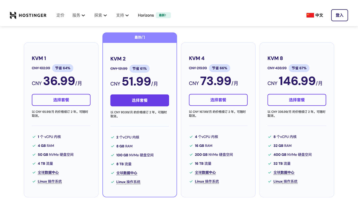 VPS Hostinger主机