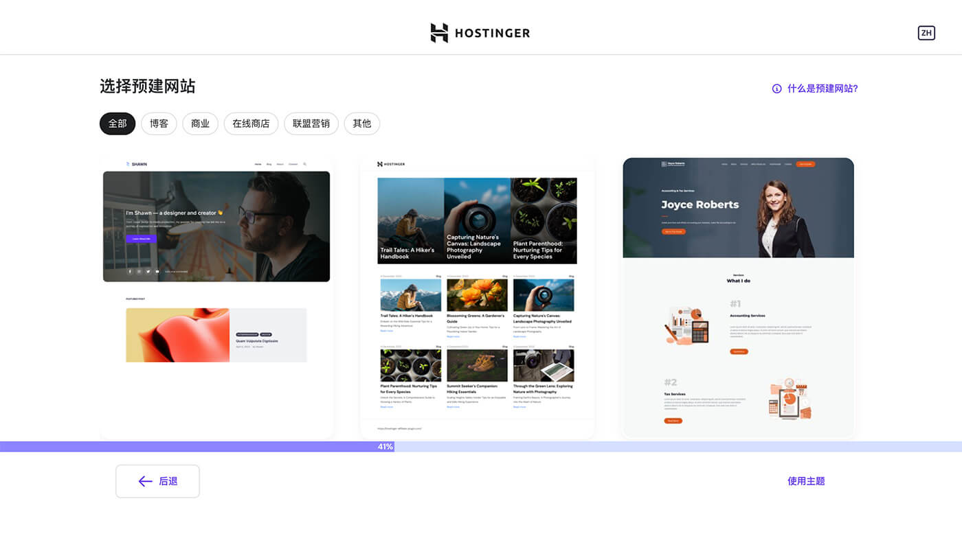 Hostinger推荐的主题