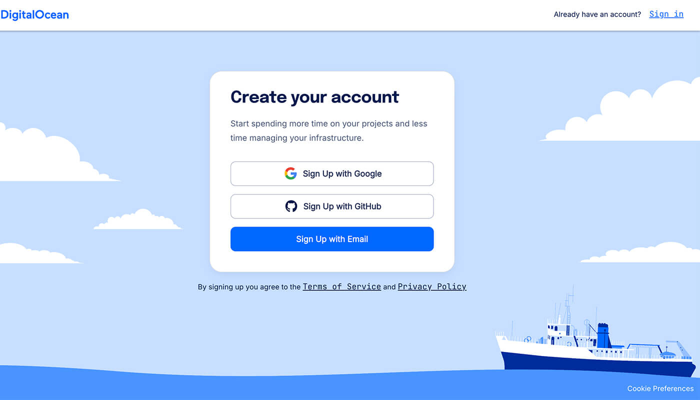 digitalocean 账号登录授权