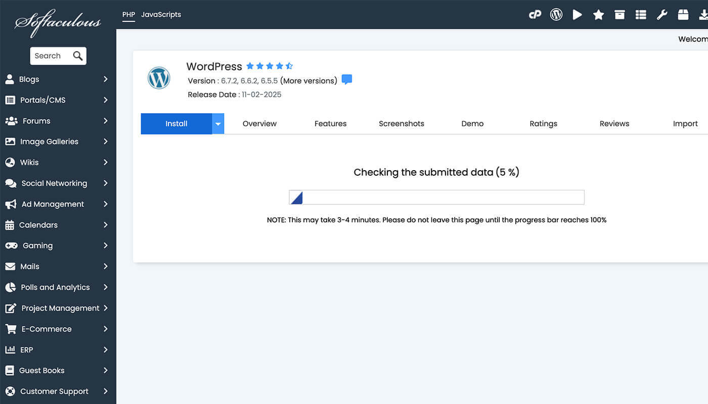 WordPress系统安装