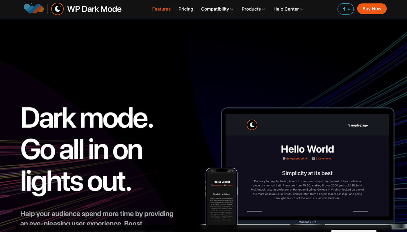 WP Dark Mode夜间模式插件