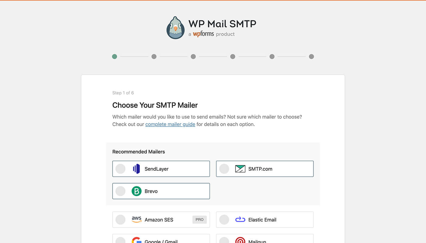 wpmailsmtp 安装向导
