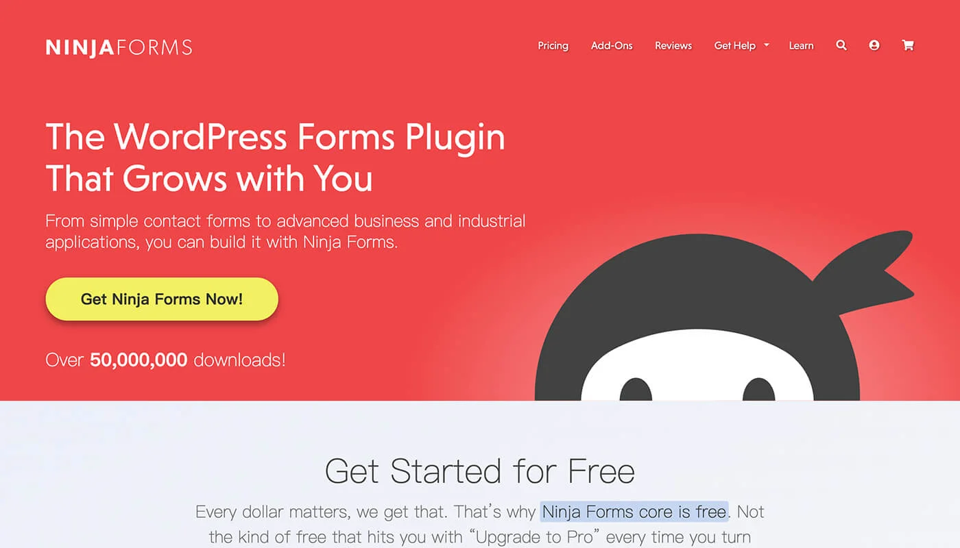 WordPress 表单插件推荐:轻松创建询盘表单 4 Ninja Forms 表单插件